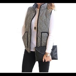 Quilted Herringbone puffer vest